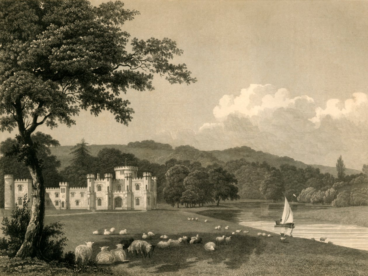 Castelo de Knepp, 1835. de Charles J. Smith