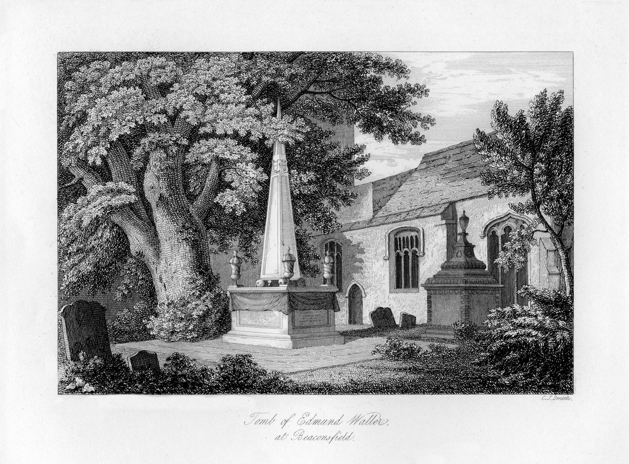 Túmulo de Edmund Waller, Beaconsfield, Buckinghamshire, 1840. de Charles J. Smith