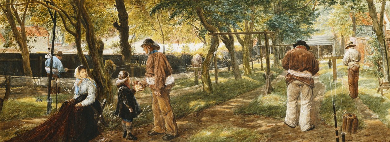A caminhada do fio, Lowestoft, 1876 de Charles J. Staniland