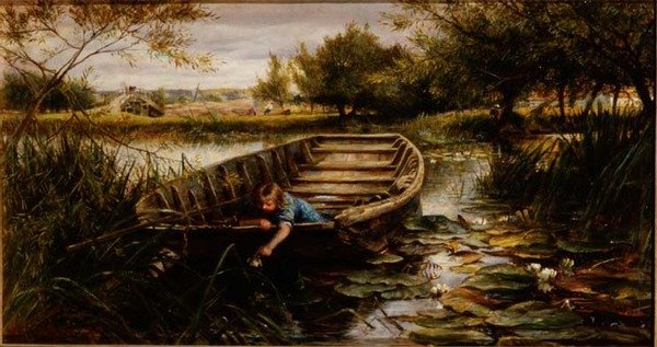 Colheita de lírios de água (tábua) de Charles James Lewis