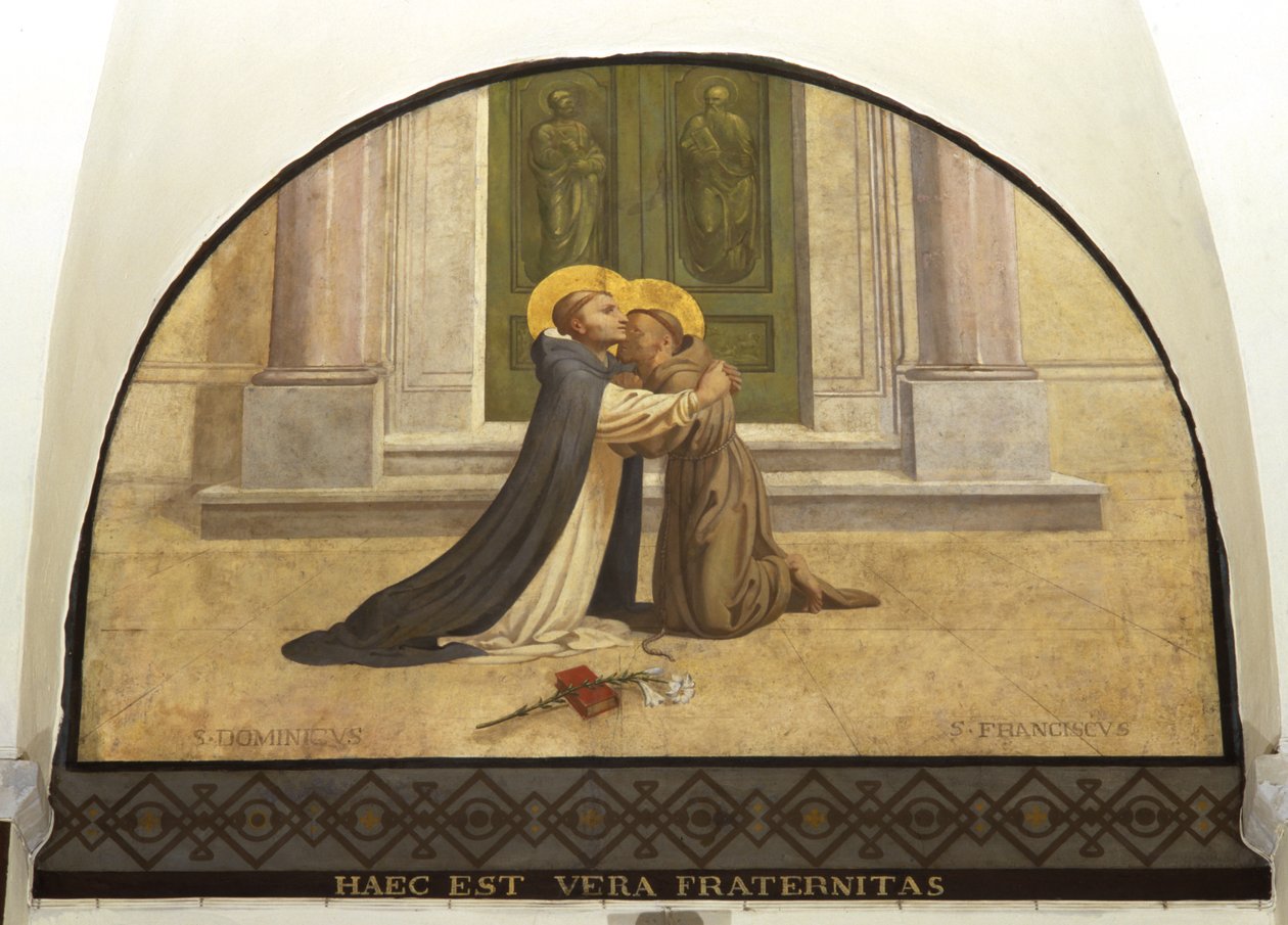 O beijo de São Francisco e São Domingos de Charles Jean Baptiste Besson