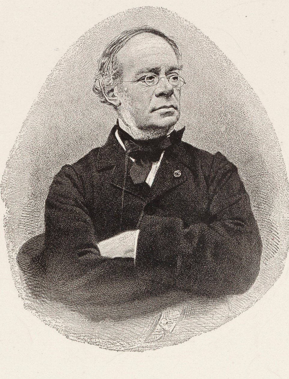 Retrato do compositor Jacques Fromental Halévy 1799-1862. de Charles Jeremie Fuhr