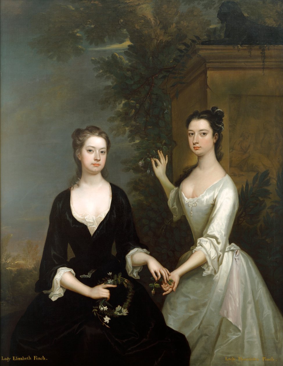 Lady Elizabeth e Lady Henrietta Finch, c1730-c1731 de Charles Jervas