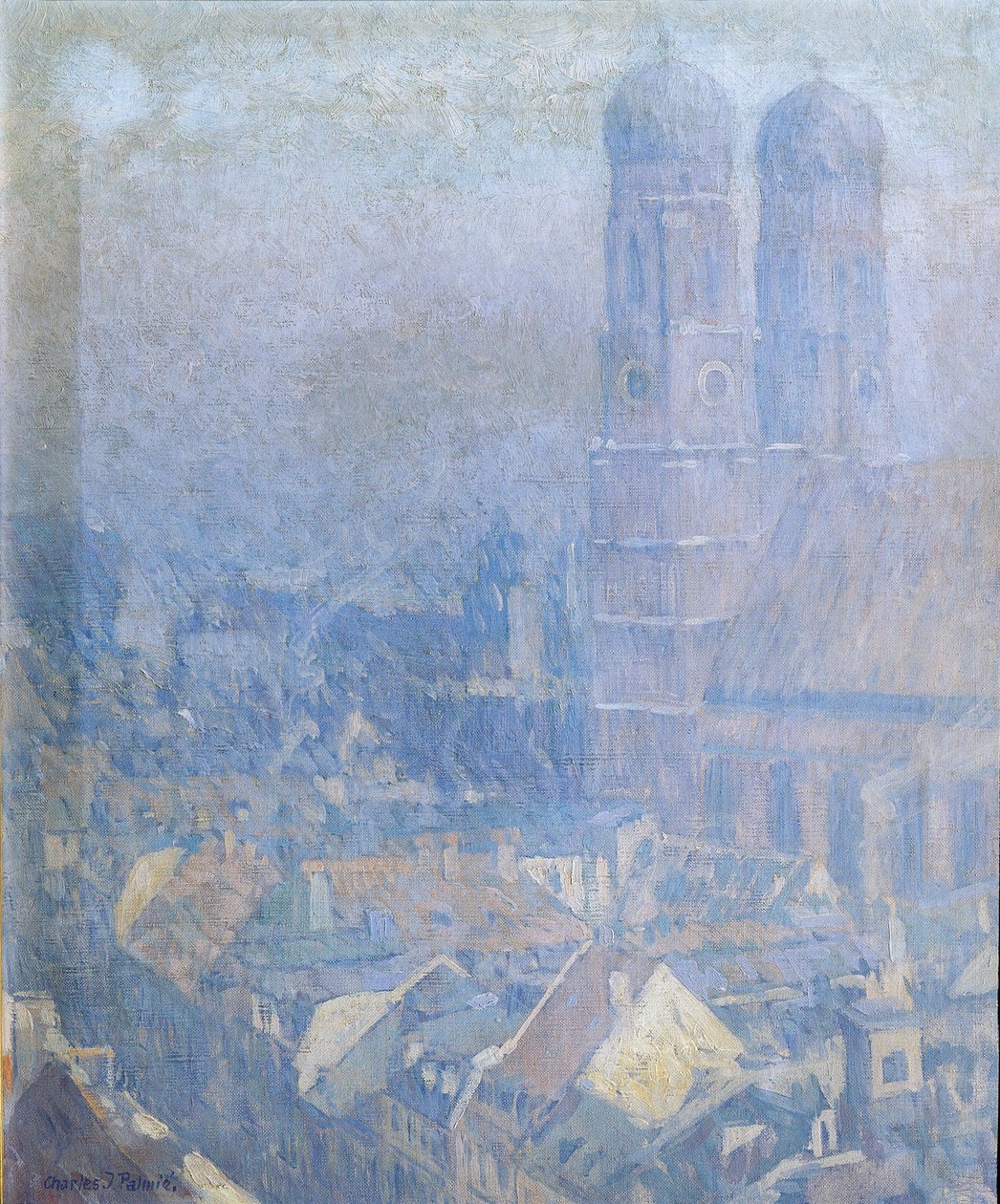 Névoa da manhã Munique de Charles Johann Palmié