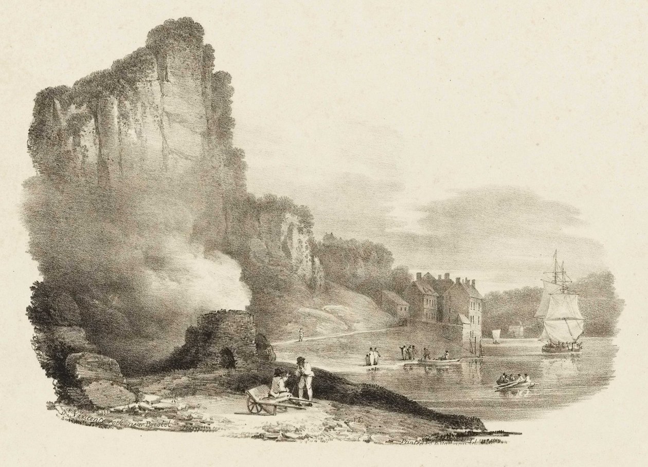 "St Vincent rock near Bristol" RMG PY6092 de Charles Joseph Hullmandel