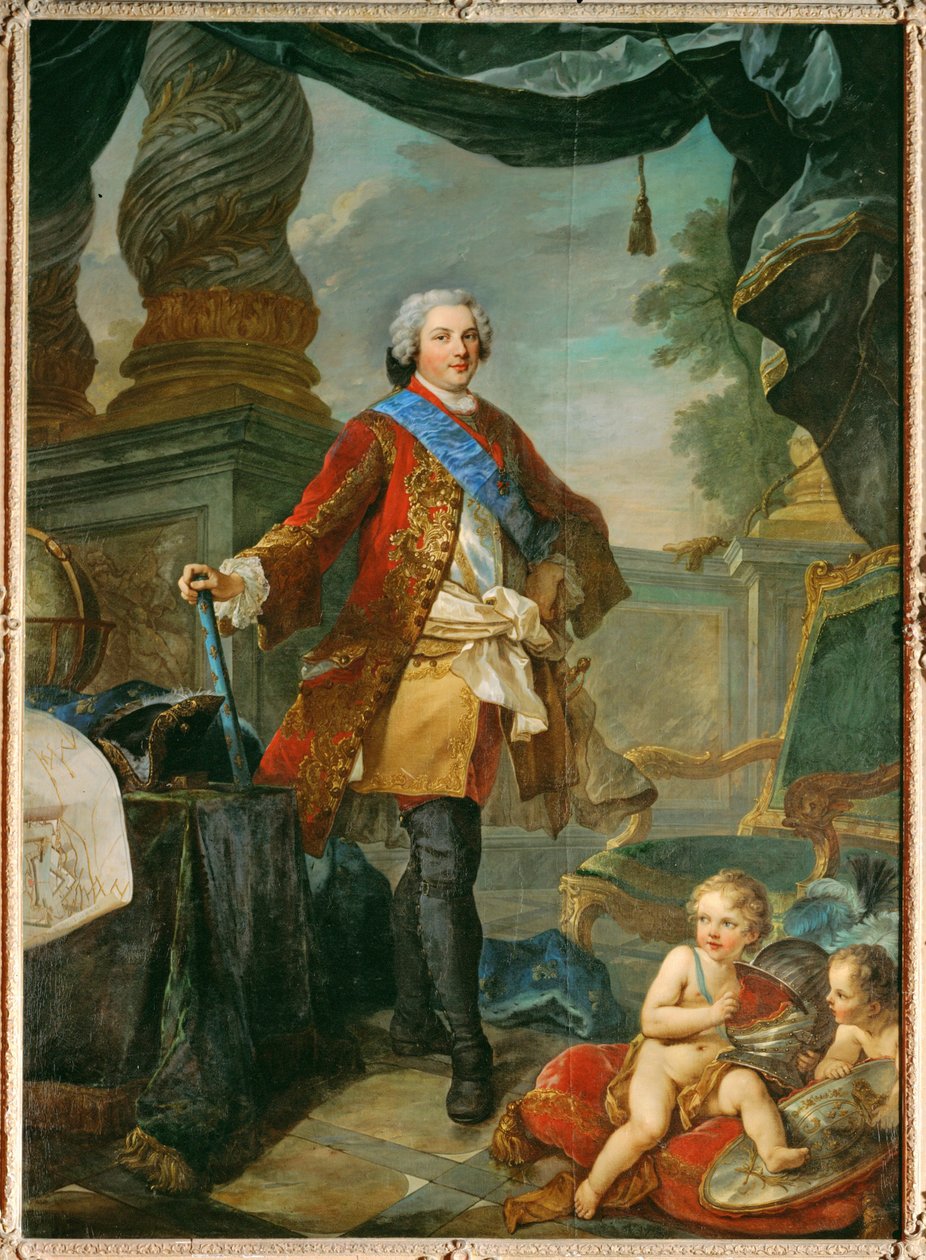 Luís de França, Delfim, filho de Luís XV ... (pintura sobre tela) de Charles Joseph Natoire