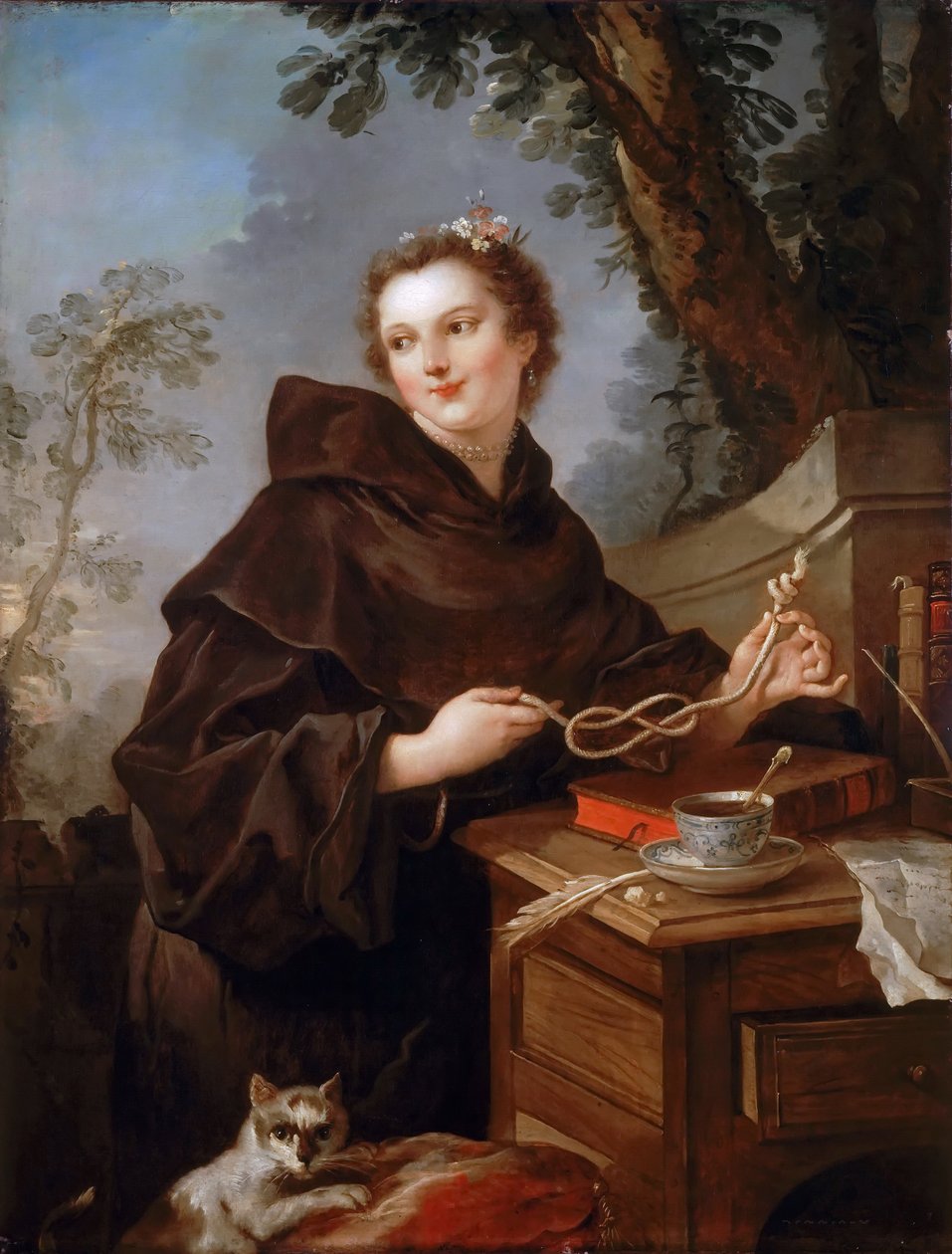 Louise Anne de Bourbon 1695-1758, Condessa de Charolês de Charles Joseph Natoire