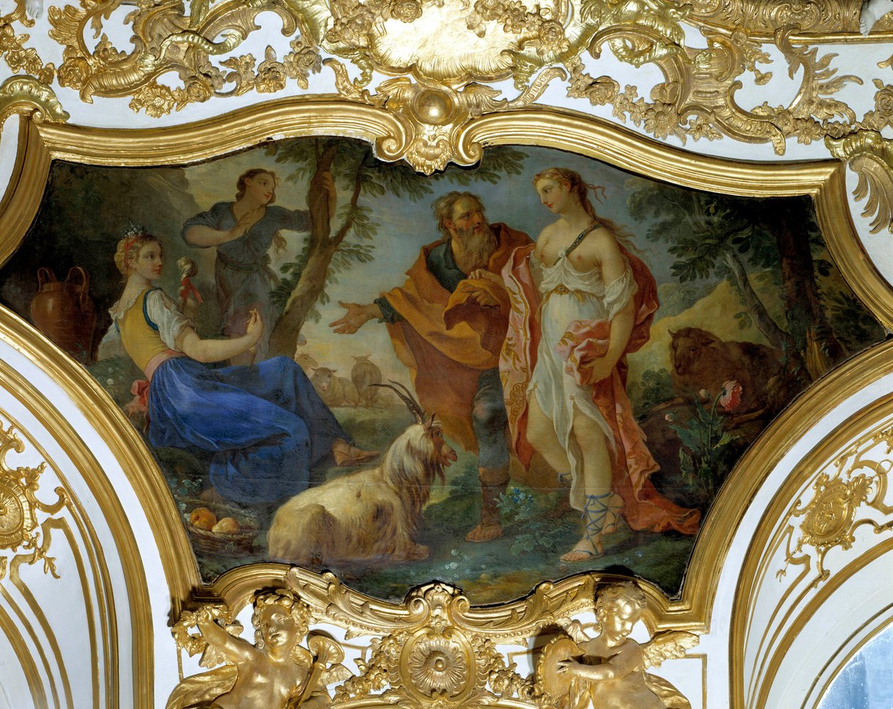 Psyche in the Shepherds Ceiling painting by Charles Joseph Natoire (Charles-Joseph Natoire de Charles Joseph Natoire
