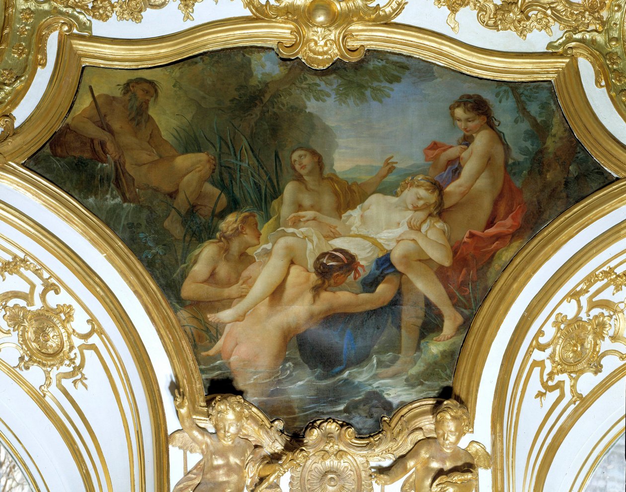 As Ninfas Retirando o Corpo da Pintura de Tecto Psyche de Charles Joseph Natoire (Charles-Joseph Natoire de Charles Joseph Natoire
