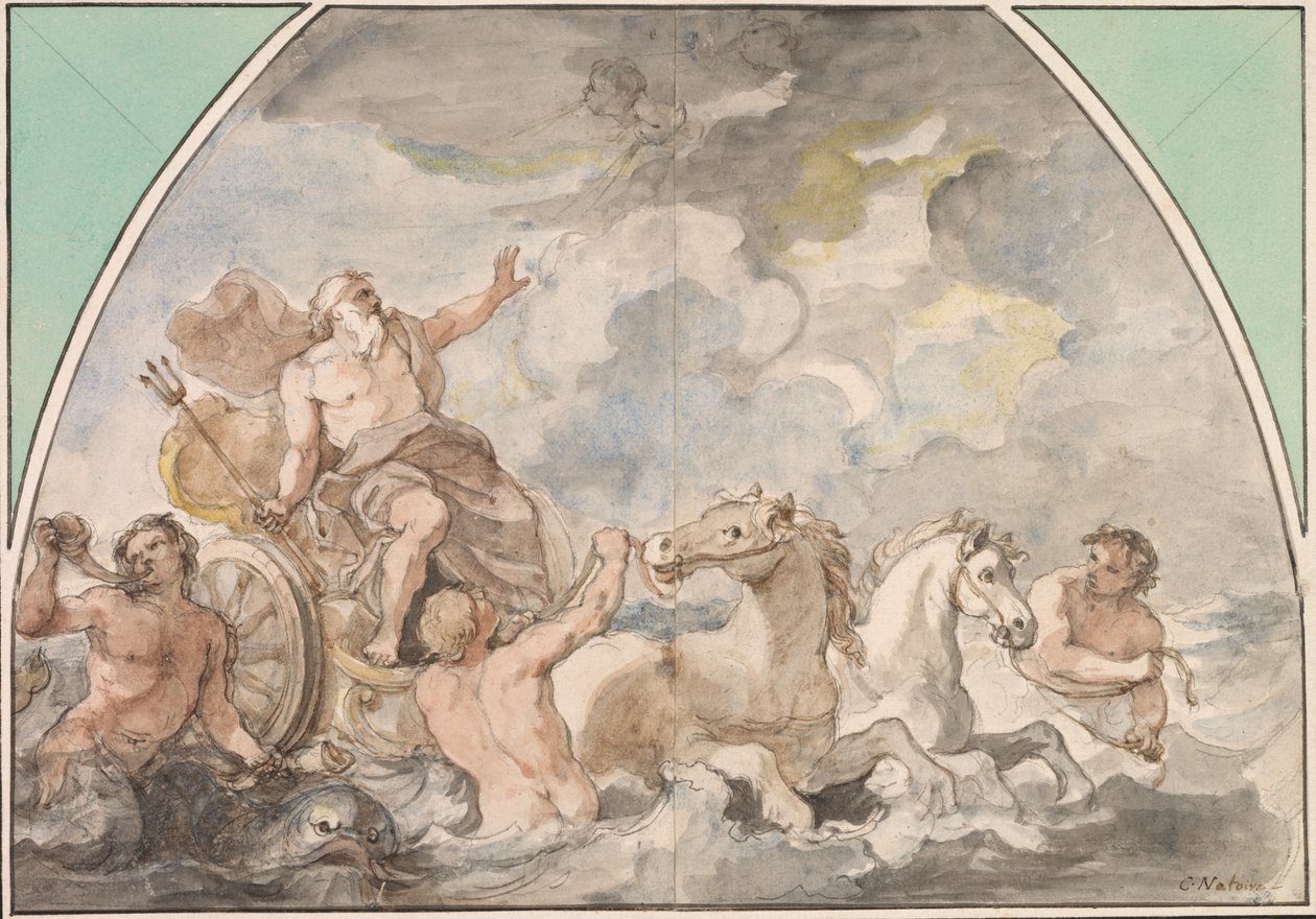 O triunfo de Netuno, 1766 ou posterior. de Charles Joseph Natoire