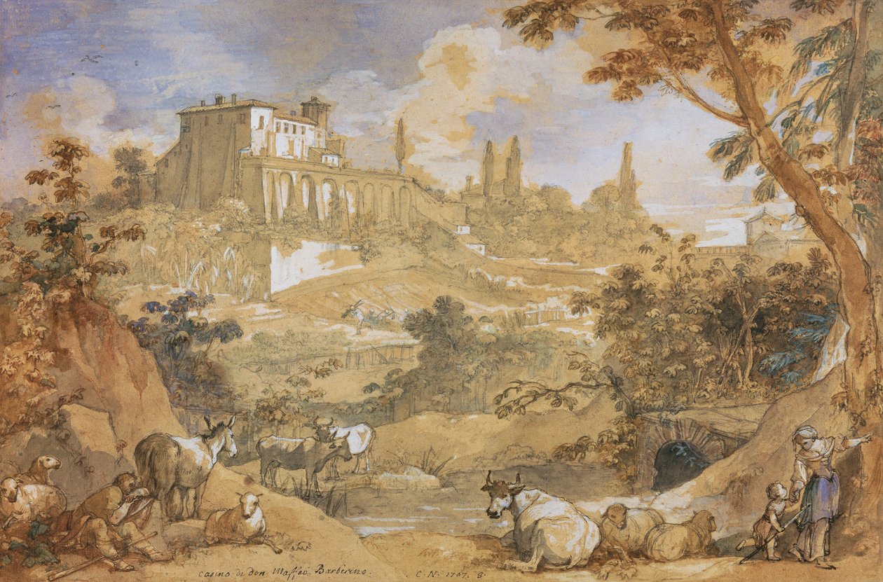 Vista do Cassino de Don Maffeo Barberino de Charles Joseph Natoire