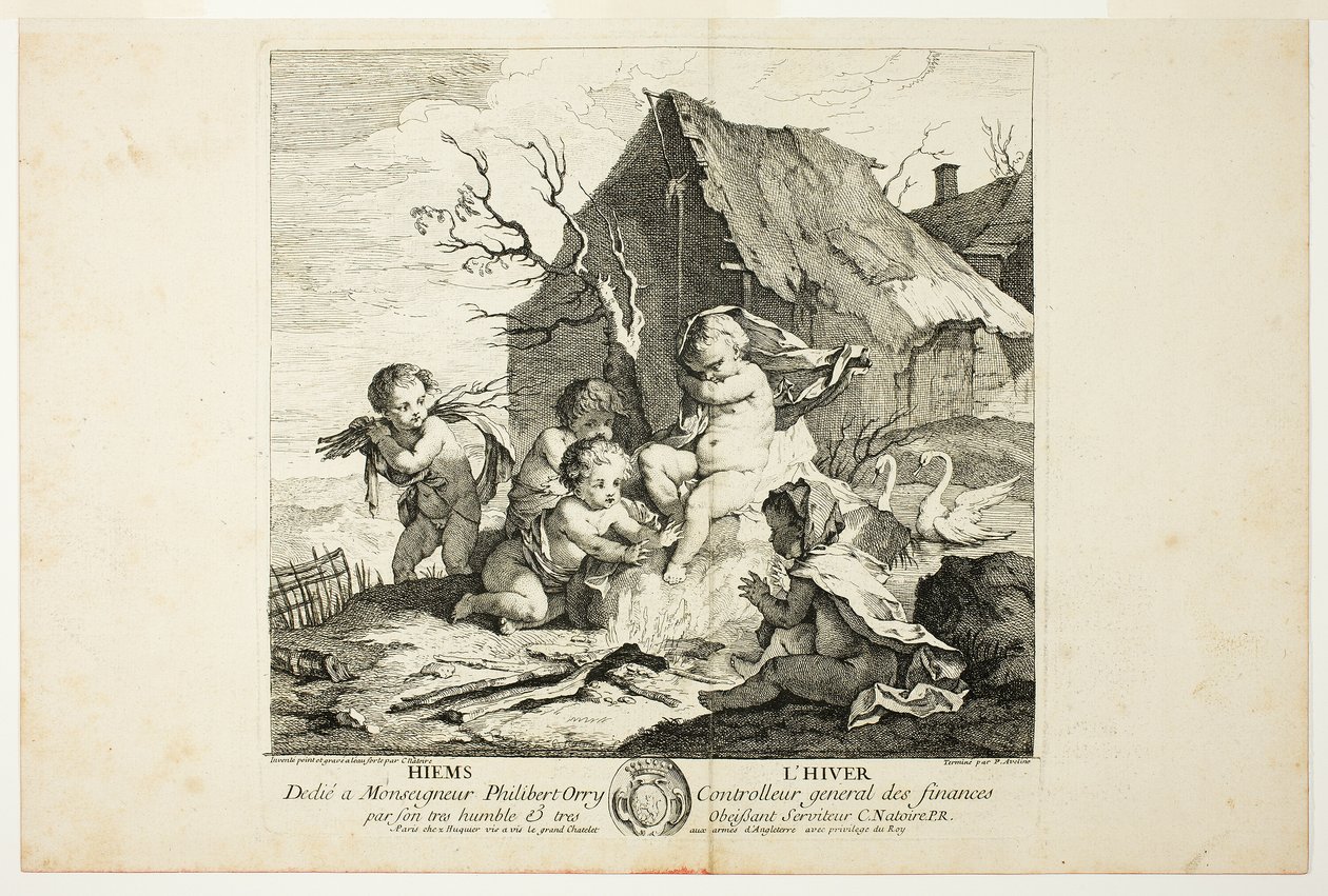 Inverno, prato quatro de The Four Seasons de Charles Joseph Natoire