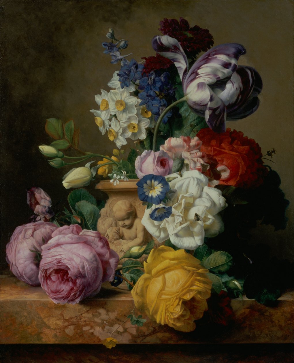 Ainda vida de flores de Charles Joseph Node