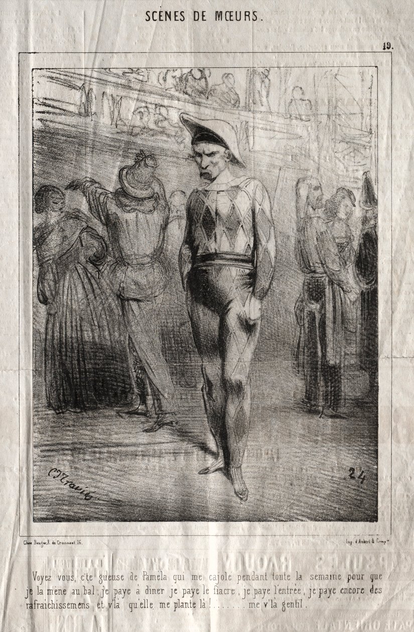 Cenas de maneiras: Veja, este lado de Pamela que me persuade a semana toda ... de Charles Joseph Traviès de Villers