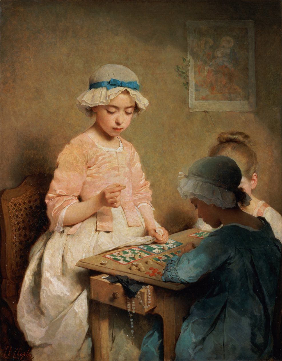 O Jogo da Loteria, 1865 de Charles Joshua Chaplin