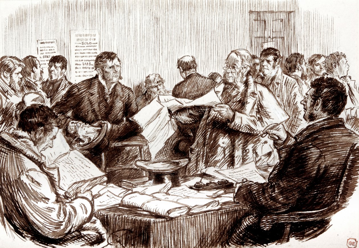 Cena num tribunal de terras irlandês de Charles Keene