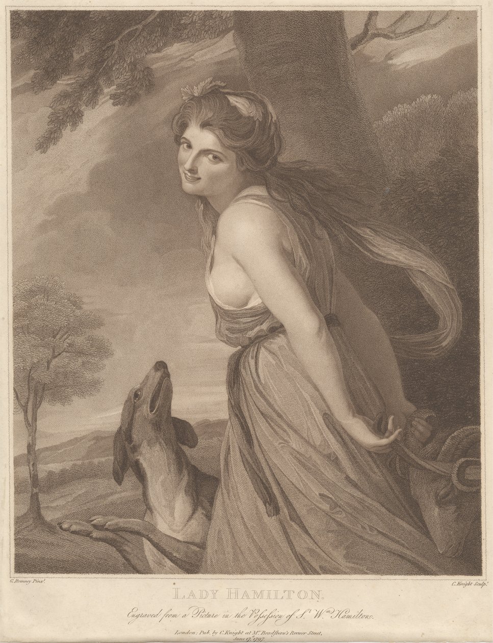 Lady Hamilton como Bacchante de Charles Knight
