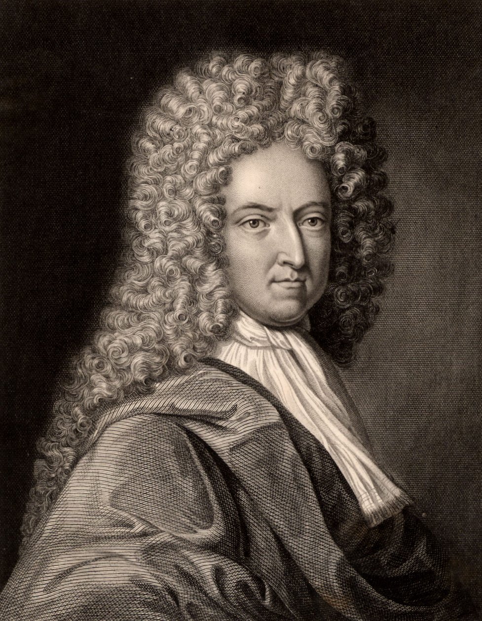 Retrato de Daniel Defoe (gravura) de Charles Knight