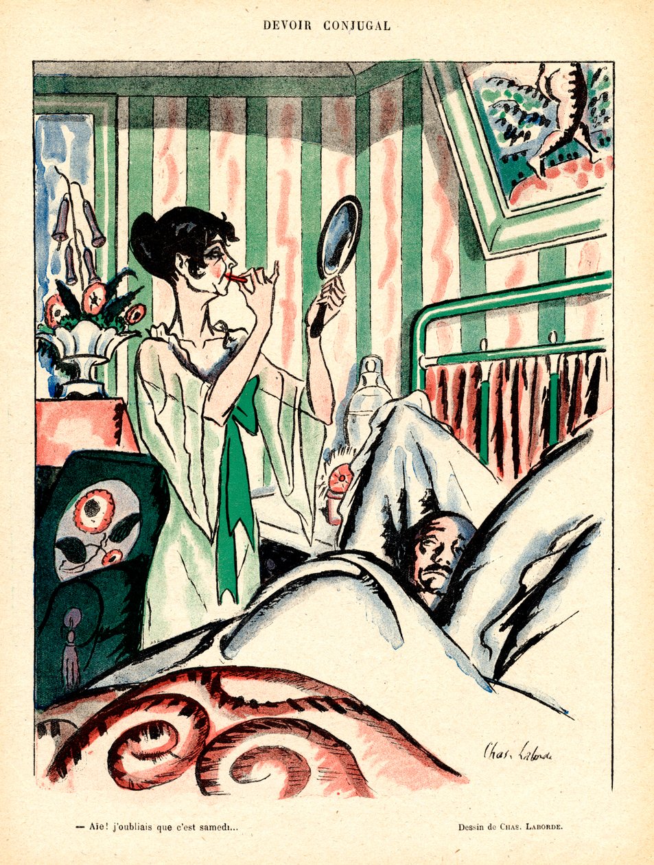 Riso Vermelho, Satirical em Cores de Charles Laborde