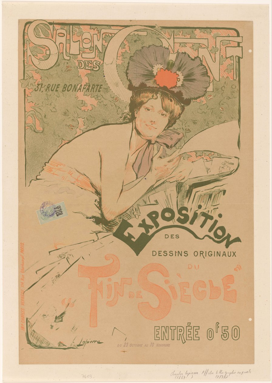 Cartaz para uma exposição do Salon des Cent
Salon des Cent Exposição de desenhos originais do 