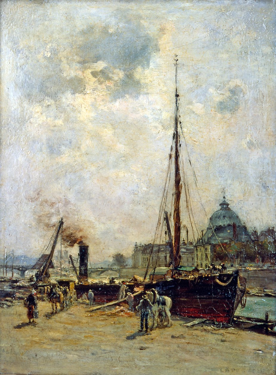 Vista do Instituto (óleo sobre tela) do século XIX de Charles Lapostolet