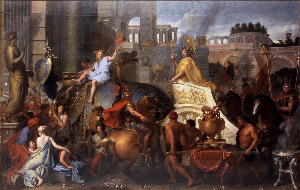 Alexandre Entrando na Babilônia O Triunfo de Alexandre, o Grande de Charles Le Brun