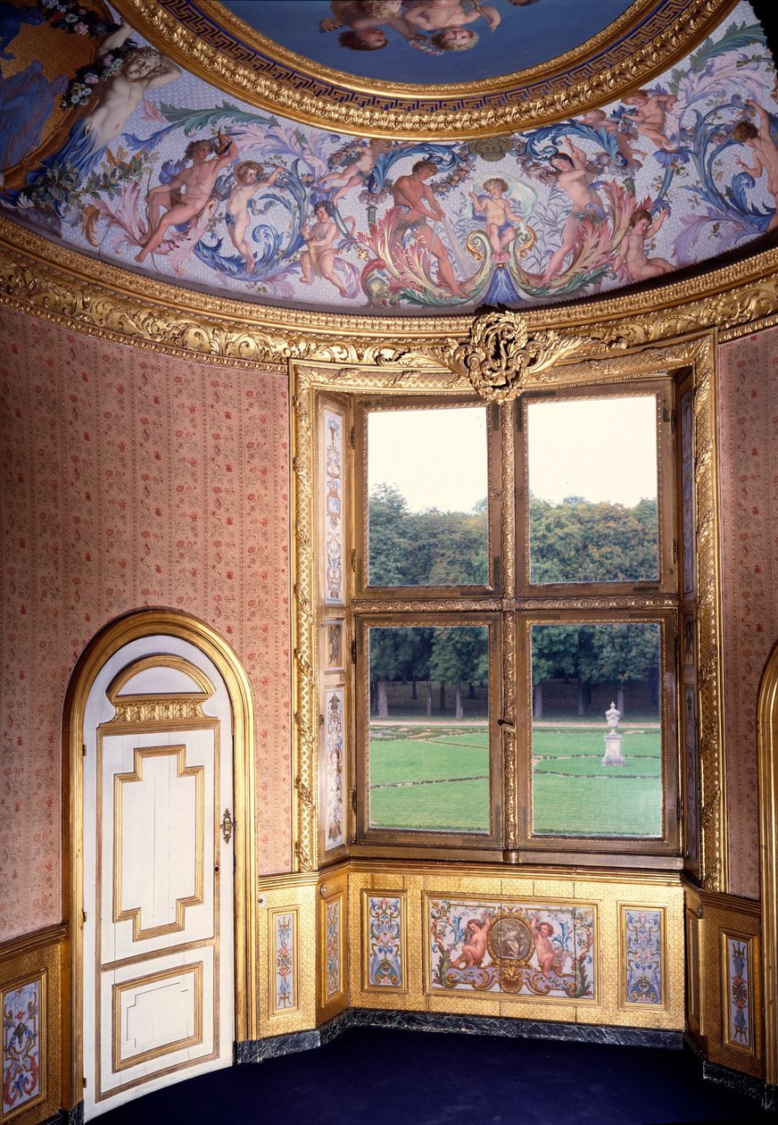 Casa de banho no Chateau de Vaux Le Visomte (Vaux-Le-Vicomte). Pintura de Charles Lebrun (Le Brun) (1619-1690) de Charles Le Brun