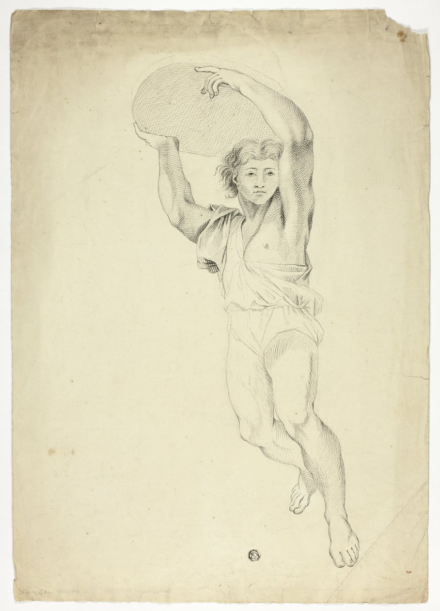 Menino carregando peso de Charles Le Brun