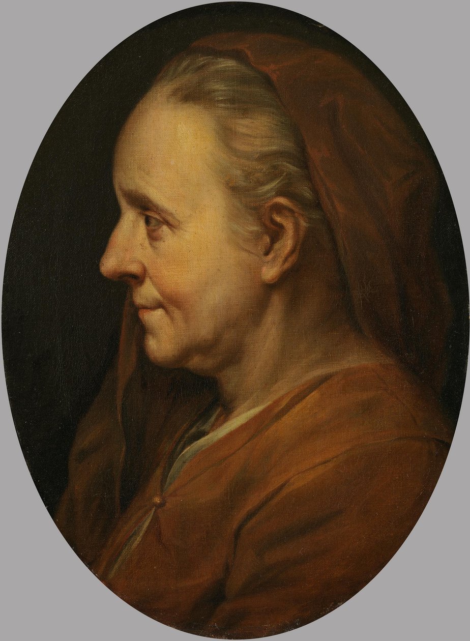 Retrato de busto de uma mulher idosa de Charles Le Brun