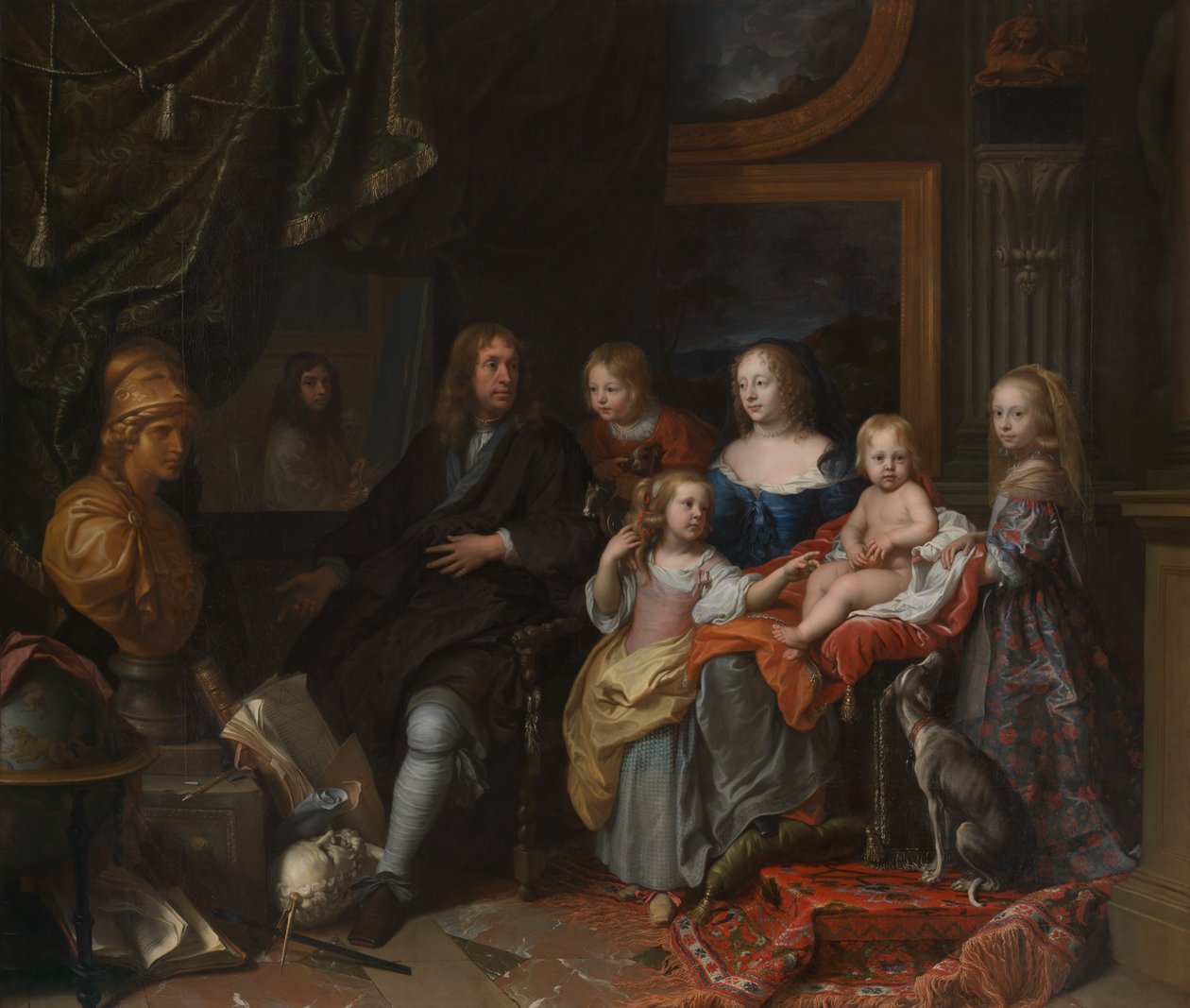 Everhard Jabach 1618-1695 e Sua Família, ca. 1660 de Charles Le Brun