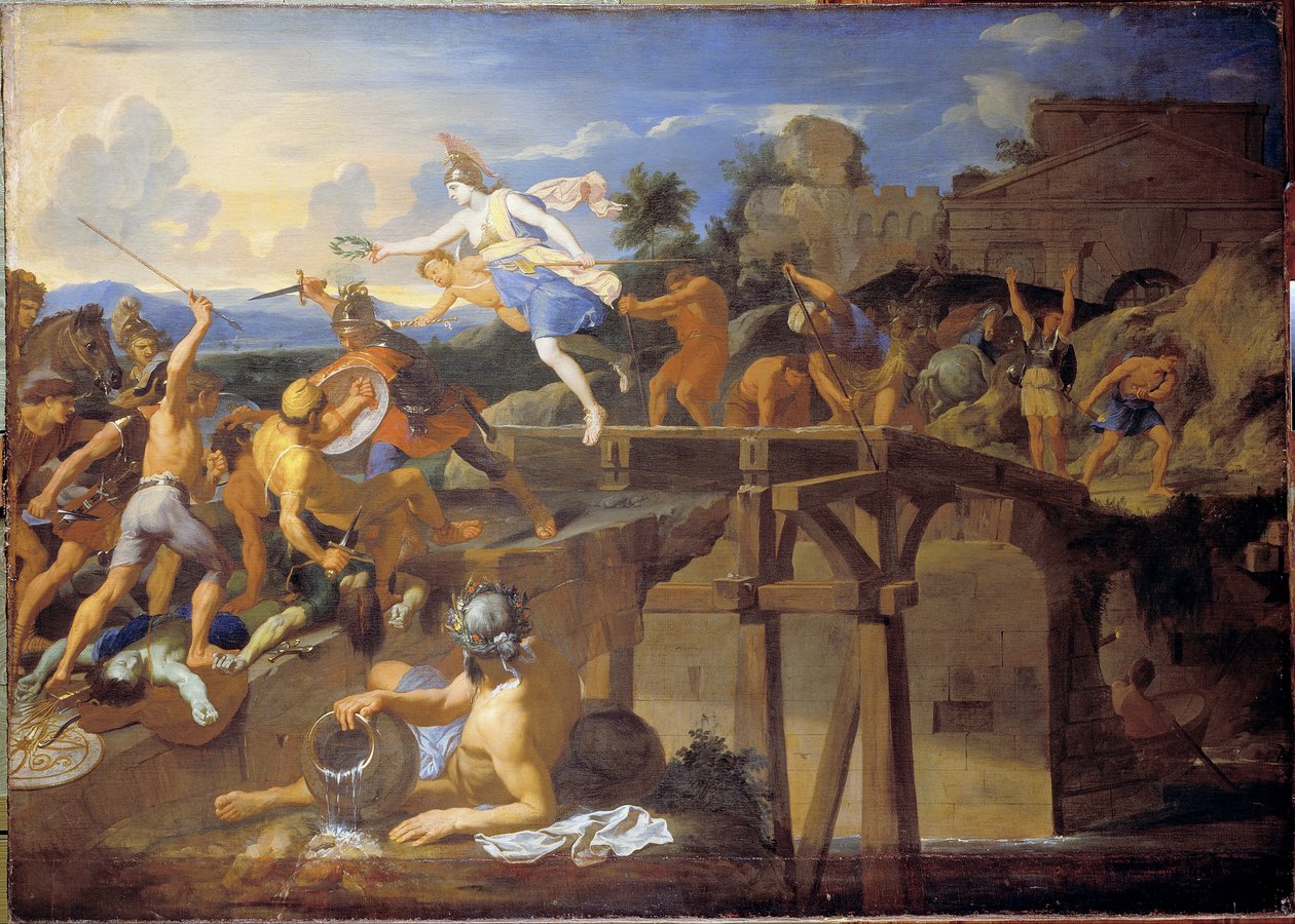 Horácio Cocles defendendo a ponte de Charles Le Brun