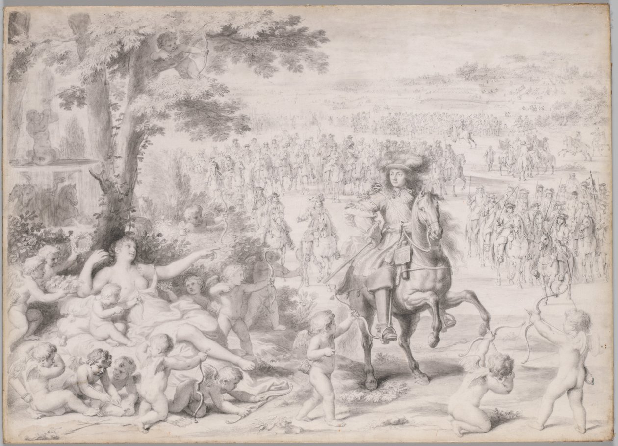 Louis XIV Capturado por Vênus, no início dos anos 1670. de Charles Le Brun