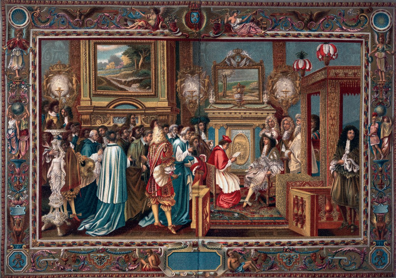 A audiência de Luís XIV ao embaixador papal Sigismondo Chigi, 29 de julho de 1664, 1903. de Charles Le Brun