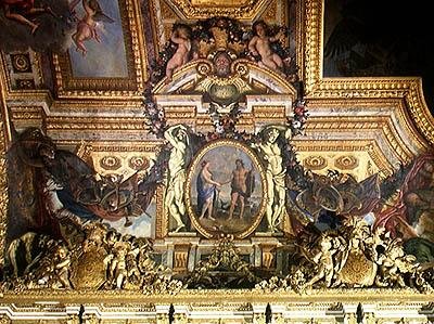 Encontro dos dois mares, pintura de teto da Galerie des Glaces de Charles Le Brun