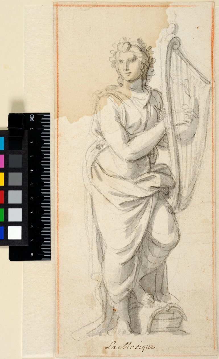 Música. Esboço para uma estátua de Charles Le Brun