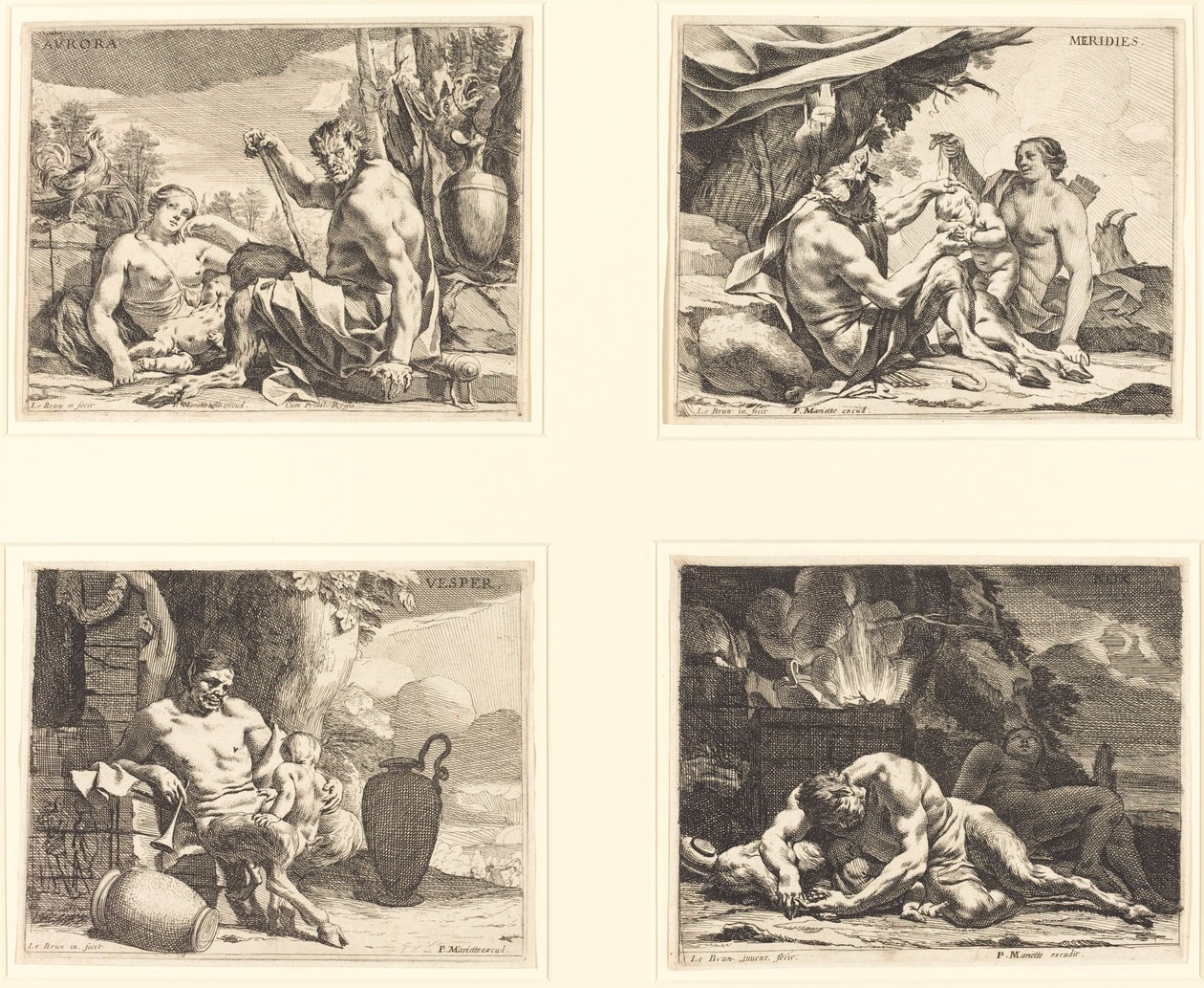 As quatro horas do dia de Charles Le Brun