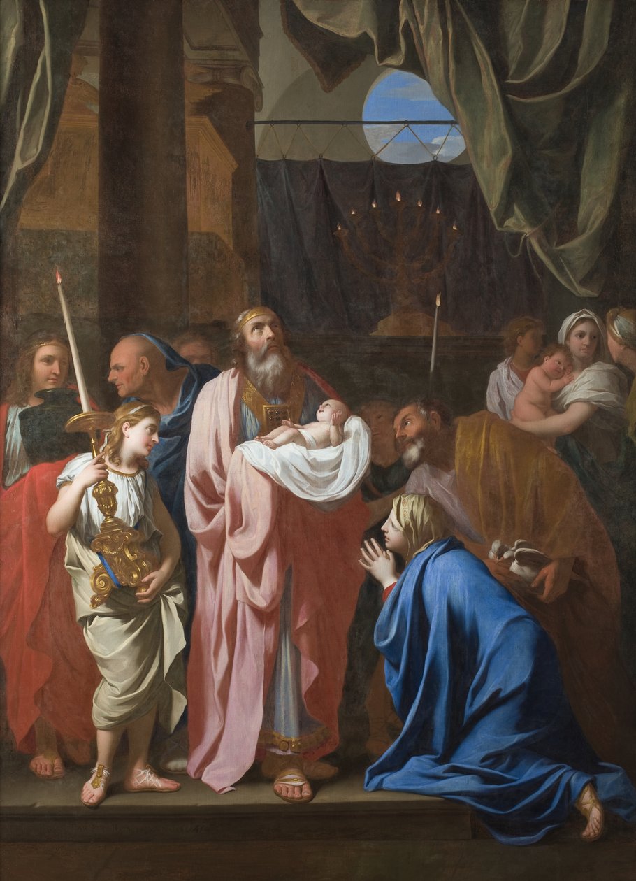 A apresentação de Cristo no templo, 1645 de Charles Le Brun