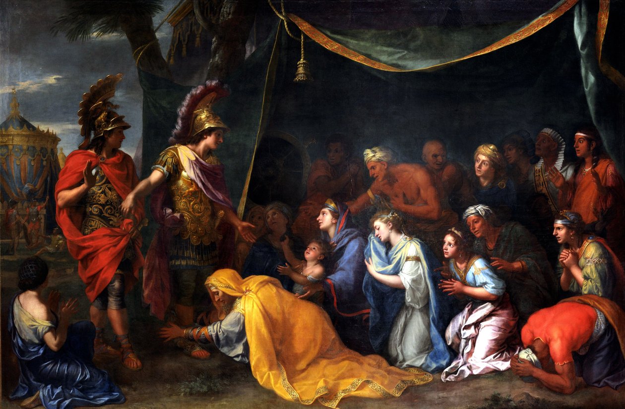 As rainhas da Pérsia aos pés de Alexandre, também chamada A tenda de Dario, c.1660 (óleo sobre tela) de Charles Le Brun