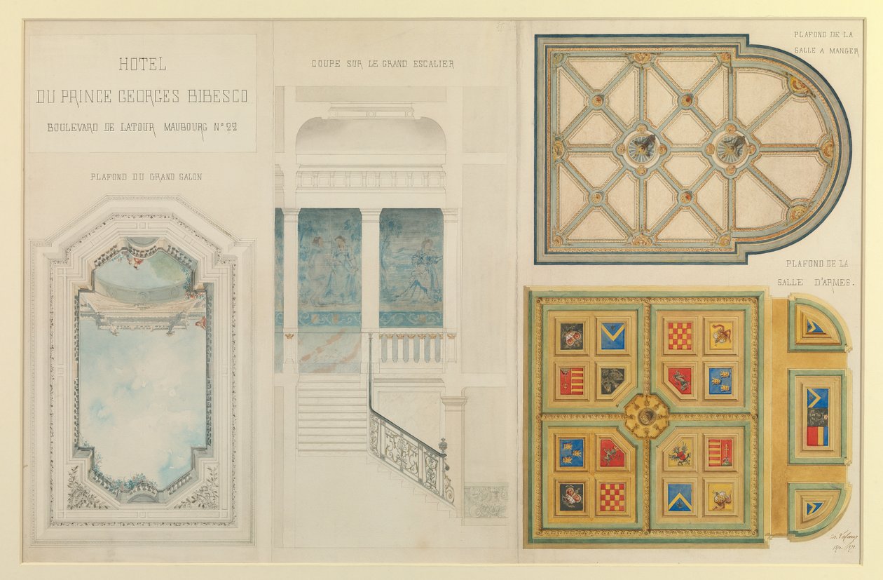 Projeto para o hotel do Príncipe Georges Bibesco de Charles Le Coeur