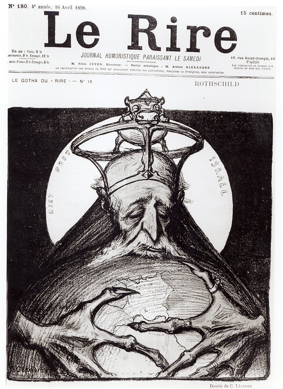 Caricatura da Família Rothschild de &39;Le Rire&39;, 16 de abril de 1898 de Charles Leandre