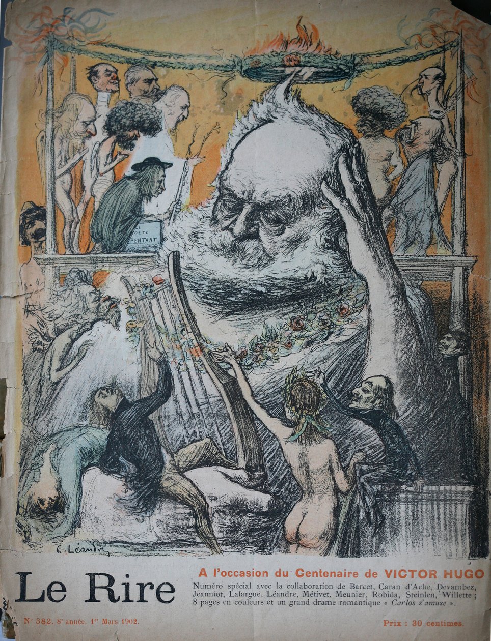 Centenário do nascimento de Victor Hugo, ilustração para Le Rire de Charles Leandre