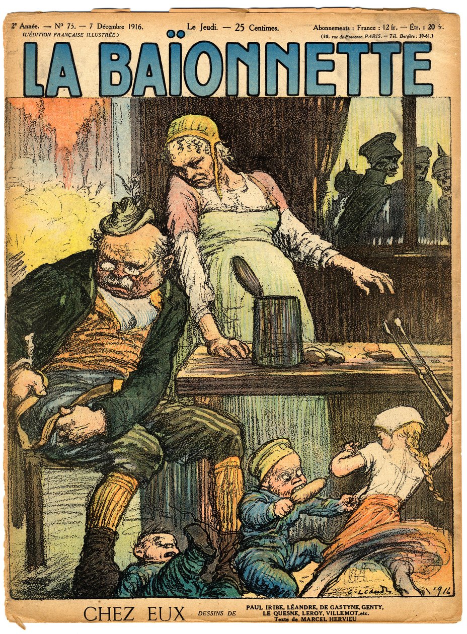 Capa de "La Baionnette", Satirical en Colours de Charles Leandre