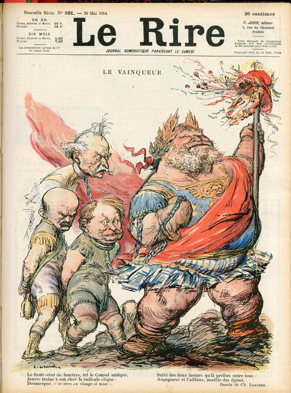 Capa de "Le Lire", sátira colorida de Charles Leandre