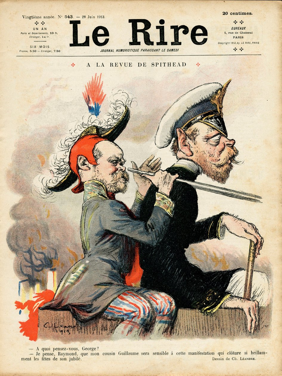 Capa de "Le Lire", sátira colorida de Charles Leandre