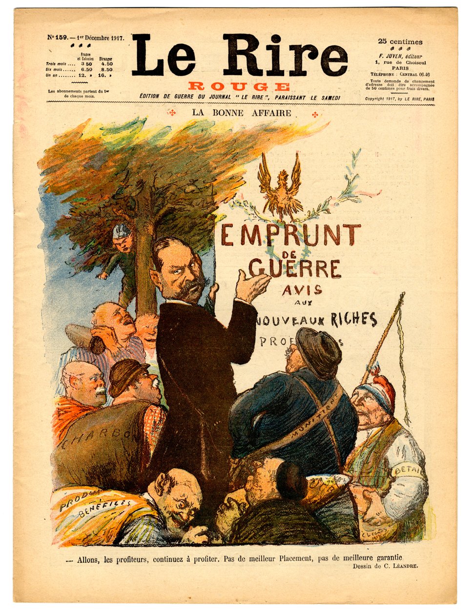 Capa do "Le Lire rouge", Satirical en Colours de Charles Leandre
