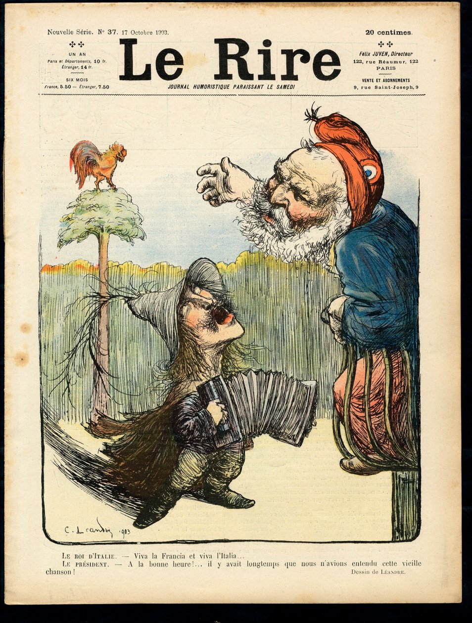 Capa de "The Laughter", Satirical in Colours de Charles Leandre
