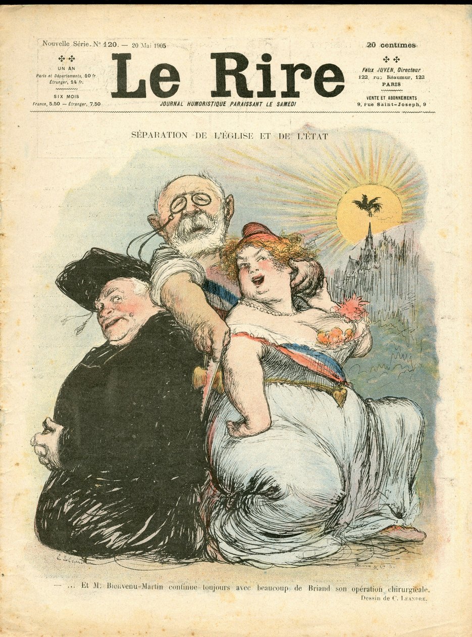 Capa de "The Laughter", número 120, Satirique en Couleurs de Charles Leandre