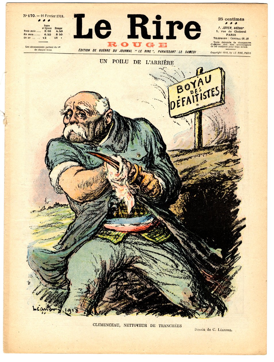 Capa de "The Red Laughter", Satirical in Colors de Charles Leandre