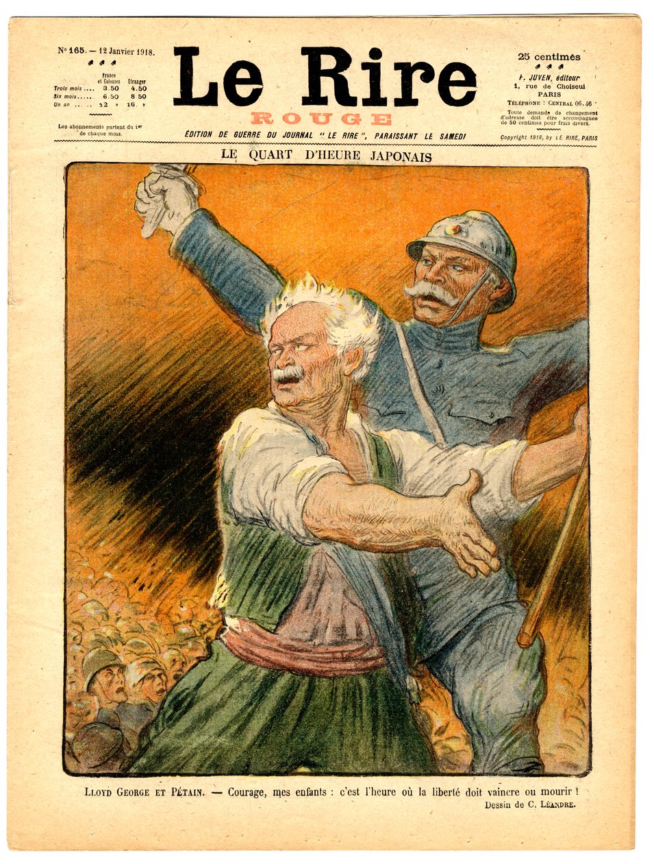 Capa de "The Red Laughter", Satirical in Colors de Charles Leandre