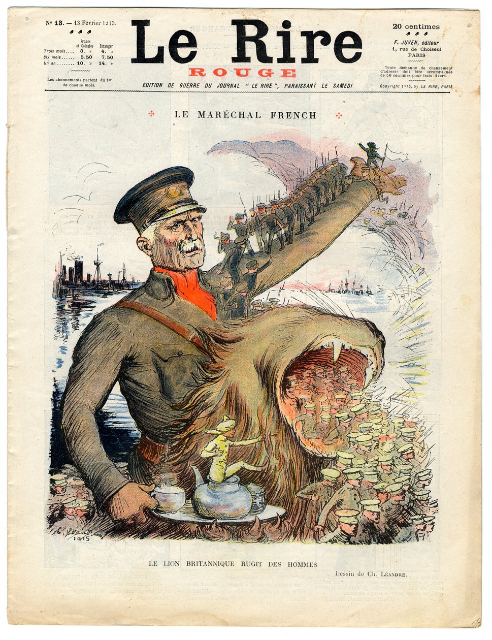 Capa de "The Red Laughter", Satirical in Colors de Charles Leandre